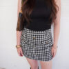 Houndstooth Skort - Black/White