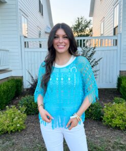 Alternative view of Crotchet Fringe Top