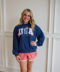 USA Patchwork Crewneck