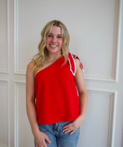 Alternative view of American Dream Top - Red