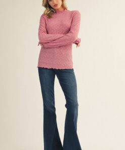 Alternative view of Mauve Lacey Long Sleeve Top