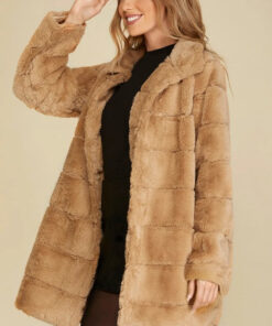 Alternative view of Camel Faux Fur Luxe Coat