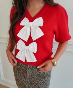 Alternative view of Stay Sweet Sweater Top - Red