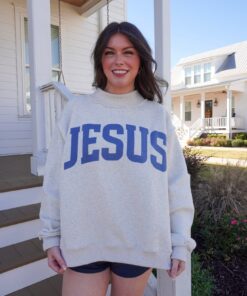 ‘JESUS & GOD IS GOOD’ Reversible Mock Neck Sweatshirt